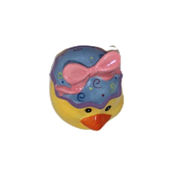 Davids Cookie Jar Ceramic Pastel Blue Large Easter Egg 12" Holiday - Picture 11 of 11